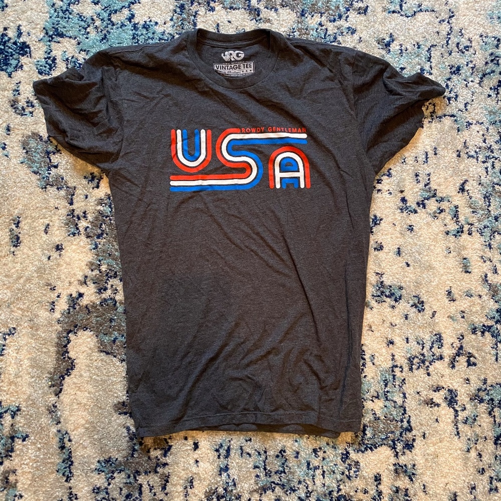 Rowdy Gentleman USA America Graphic T Shirt Mens M